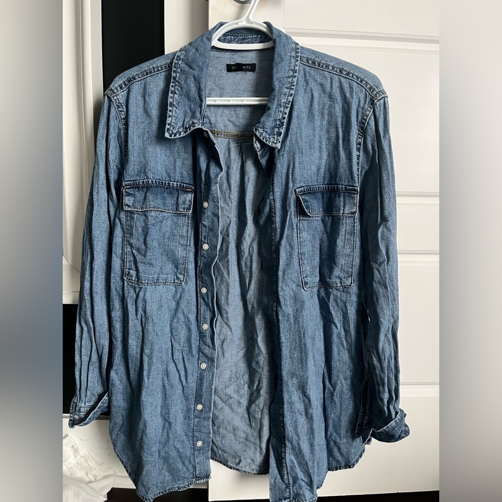 Dynamite Classic Blue Shirt Jacket